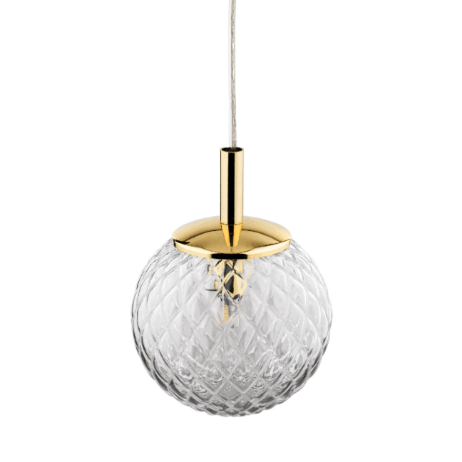 Elegancka złota lampa wisząca Cadix S inspirowana stylem art deco