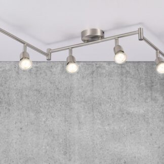 Składana lampa sufitowa Avenue z sześcioma żarówkami i możliwością regulacji kloszy