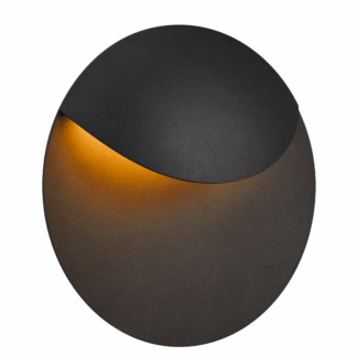 Nowoczesny czarny kinkiet LED Valopin o okrągłym kształcie od Nordlux