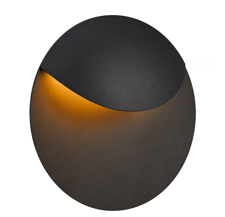 Nowoczesny czarny kinkiet LED Valopin o okrągłym kształcie od Nordlux