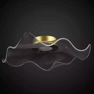 Plafon Velo No. 2 LED z falowanym kloszem wykonanym z akrylu