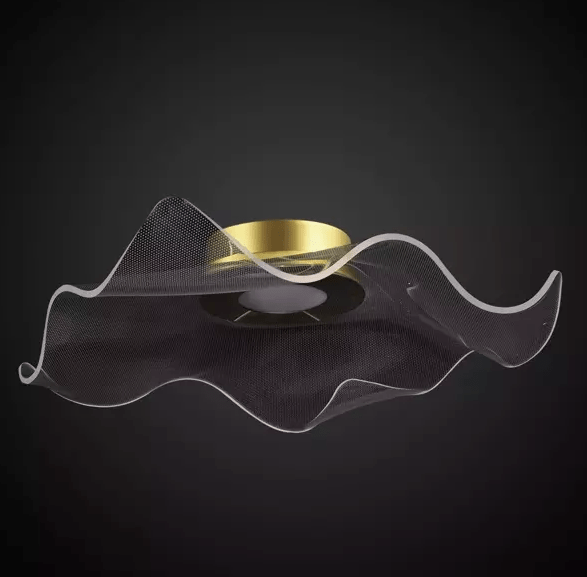 Plafon Velo No. 2 LED z falowanym kloszem wykonanym z akrylu