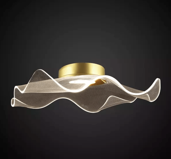 Plafon Velo No. 2 LED z falowanym kloszem wykonanym z akrylu