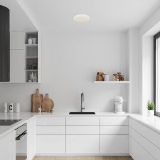 Biały plafon LED Vic 29 o strumieniu świetlnym 2100 lm i temperaturze barwowej 3000K