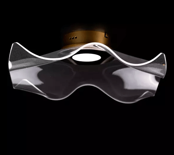 Plafon Velo No. 2 LED z falowanym kloszem wykonanym z akrylu