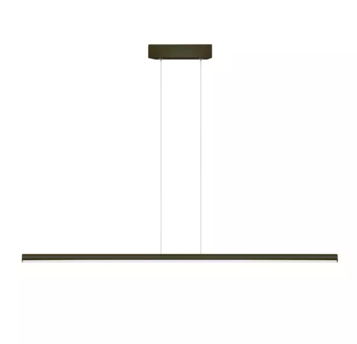 Podłużna wisząca lampa Linea No.1 z oświetleniem LED o temperaturze barwowej 3000K
