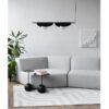 Czarna wisząca lampa Sallo B z dwiema szklanymi kulami w kształcie muszli