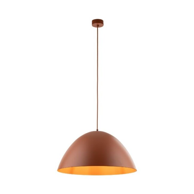 Wisząca lampa Faro TK w ceglastym pomarańczowym kolorze o średnicy 50 cm