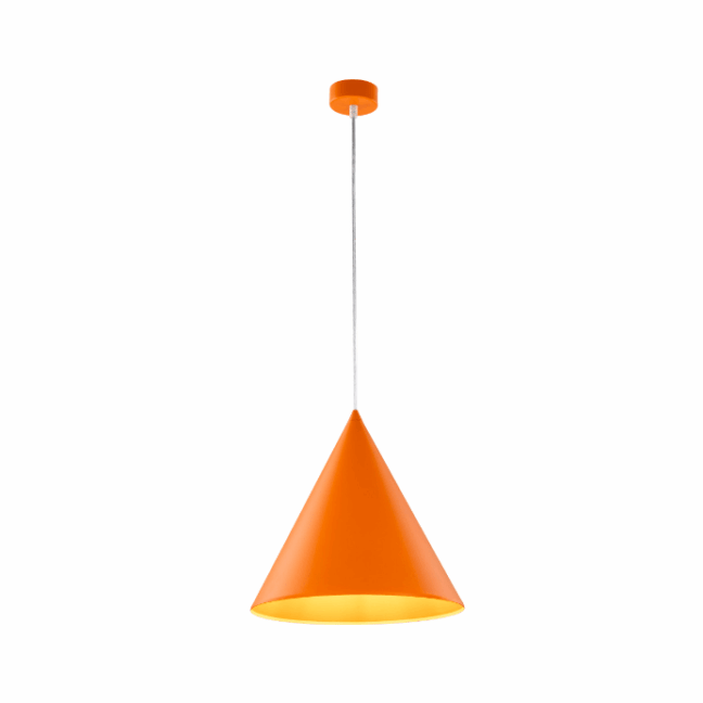 Pomarańczowa, nowoczesna lampa wisząca Cono Large TK