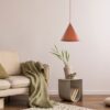 Nowoczesna wisząca lampa Cono TK w ceglastym odcieniu