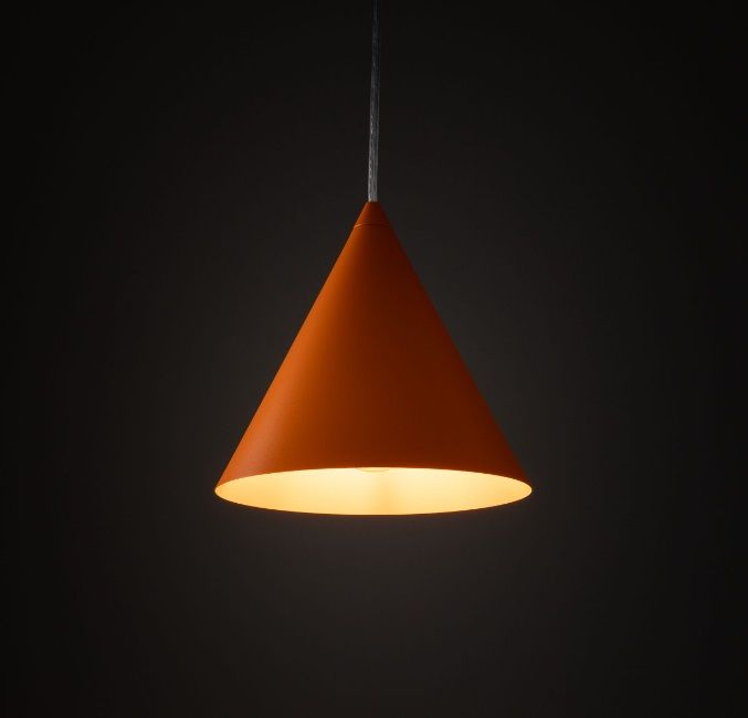 Pomarańczowa, nowoczesna lampa wisząca Cono MINI TK
