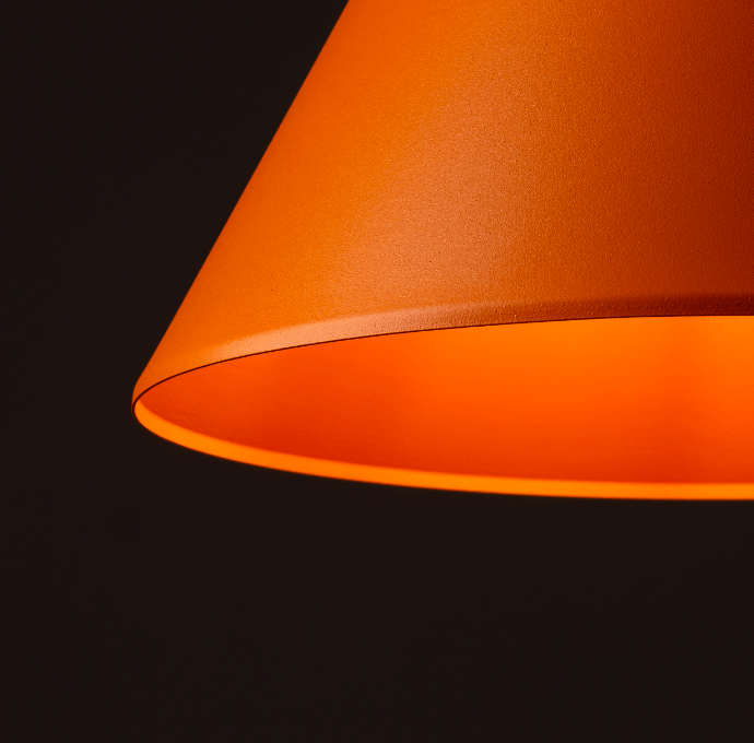 Pomarańczowa, nowoczesna lampa wisząca Cono Large TK