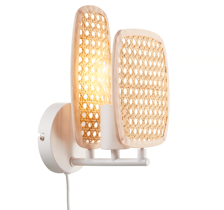 Kinkiet z rattanu w stylu boho inspirowany Bali od Nordlux