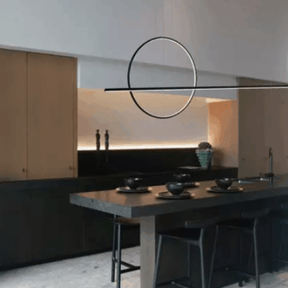 Lampa sufitowa Linea No.2 Φ40 z okrągłym i liniowym oświetleniem LED 3000K