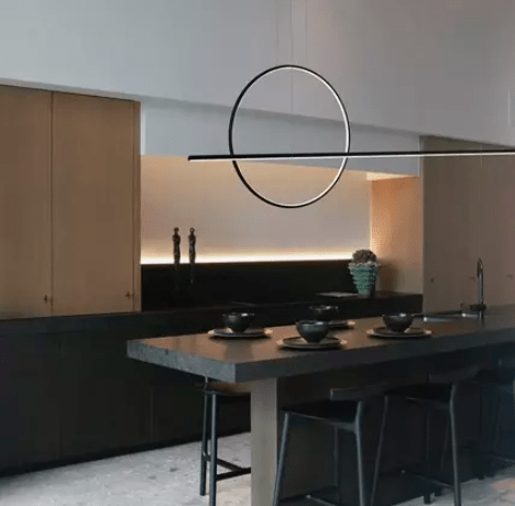 Lampa sufitowa Linea No.2 Φ40 z okrągłym i liniowym oświetleniem LED 3000K