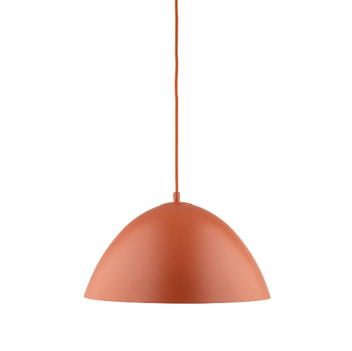 Jasnoczerwona retro wisząca lampa Faro Brick