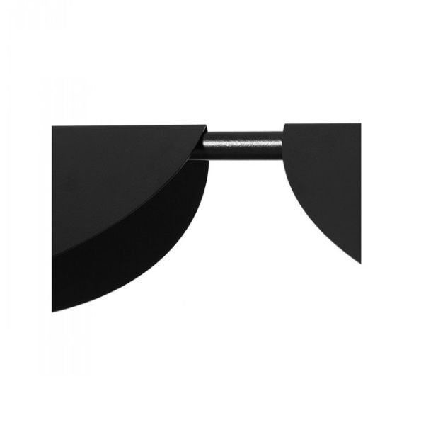 Czarna wisząca lampa Sallo B z dwiema szklanymi kulami w kształcie muszli