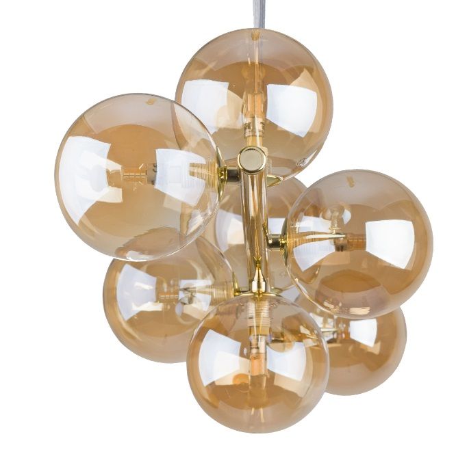 Wisząca transparentna lampa złota Estera TK 7 nad stół