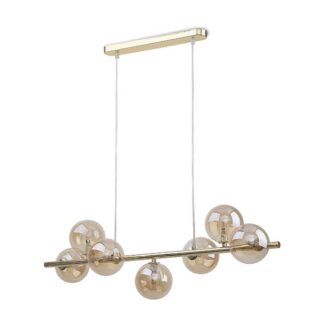 Wisząca transparentna lampa złota Estera TK 7 nad stół