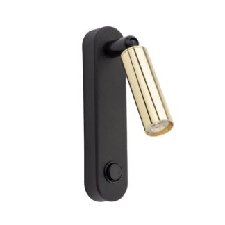 Kinkiet Enzo TK w złoto-czarnym kolorze z regulowaną tubą