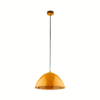 Żółta, wisząca lampa retro Faro o średnicy 33 cm