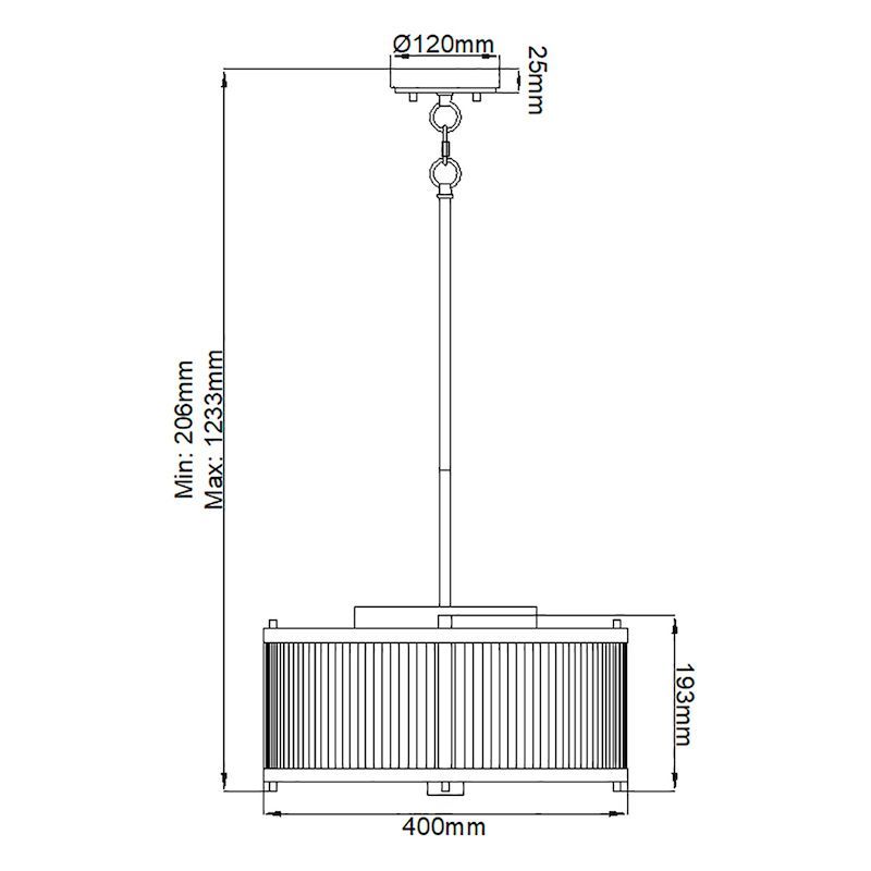 Wisząca lampa Corona w stylu art deco z kryształowego szkła i brązowego metalu