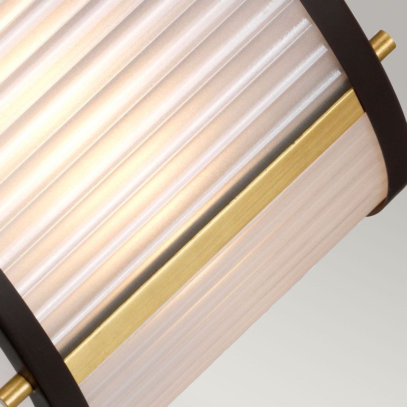 Wisząca lampa Corona w stylu art deco z kryształowego szkła i brązowego metalu