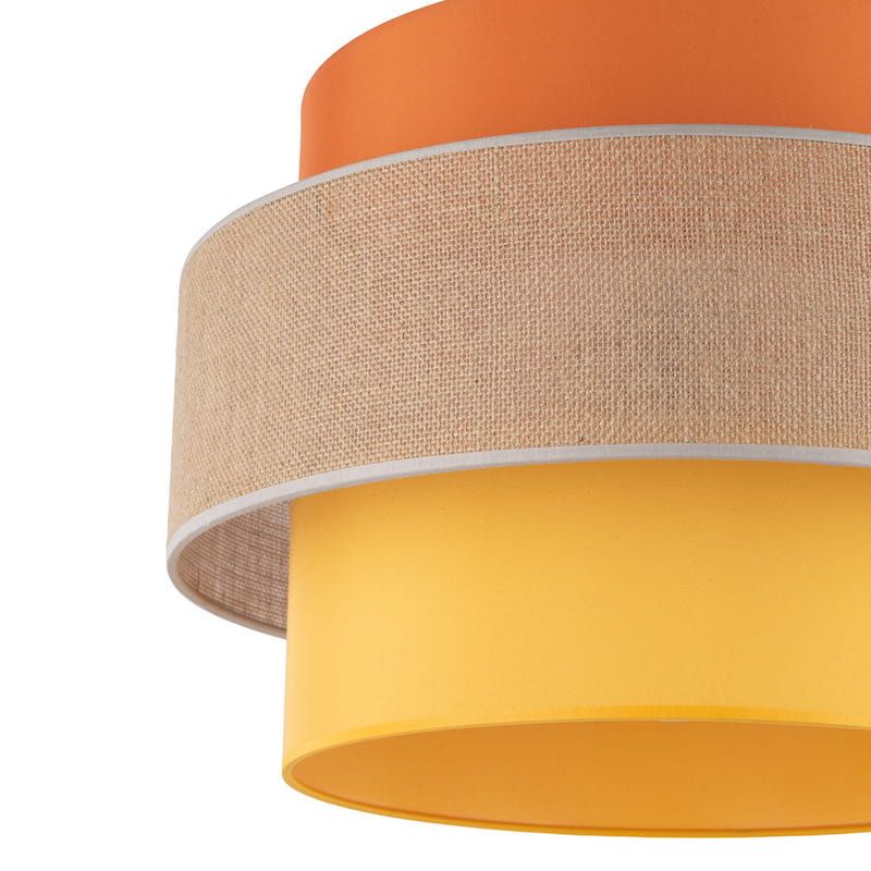 Żółto-pomarańczowo-beżowa lampa wisząca Trio Juta Mix w stylu boho