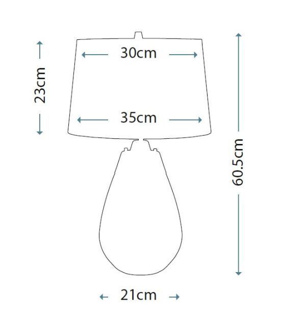 Mała, niebieska lampa stołowa Lena z funkcją Dual-Lite