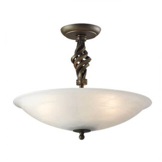 Klasyczna czarna lampa sufitowa Pembroke w stylu dworkowym