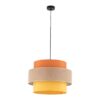 Żółto-pomarańczowo-beżowa lampa wisząca Trio Juta Mix w stylu boho