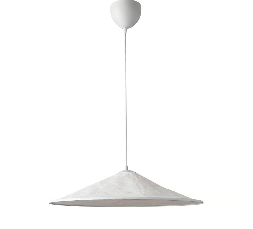 Beżowa lampa Hill 55 wykonana z włókien Tyvek