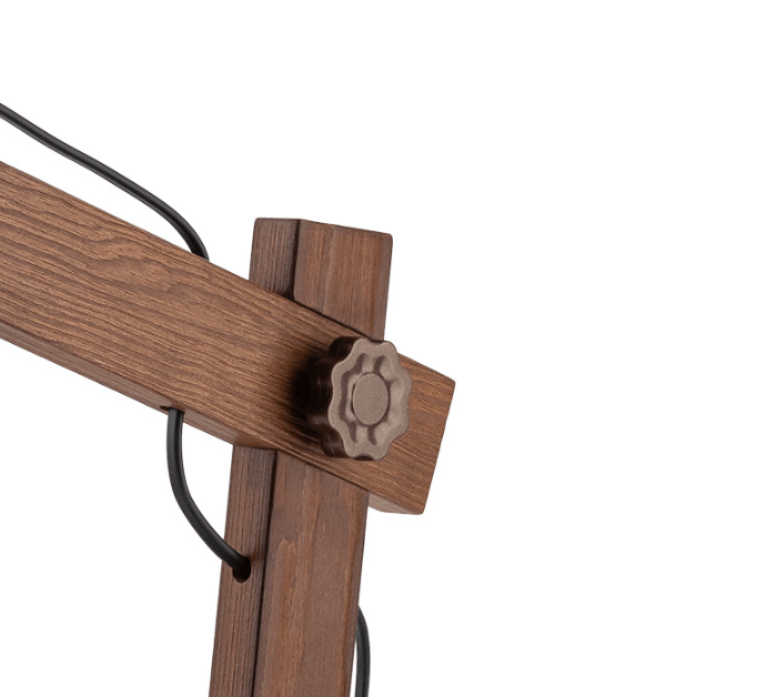 Brązowa drewniana lampka nocna Oslo TK na szafkę