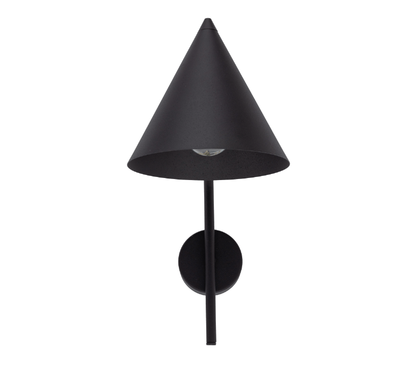 Czarny kinkiet Cono TK o stożkowym kształcie w duńskim stylu