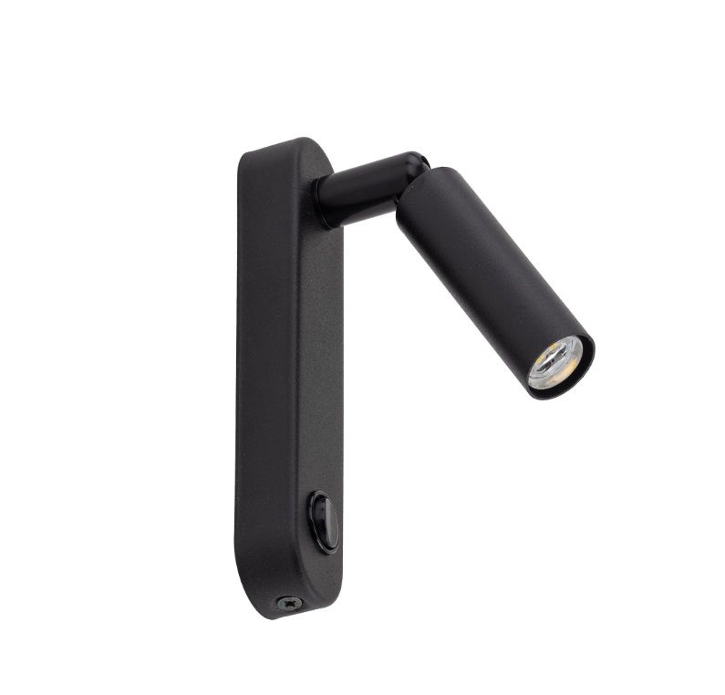 Czarny regulowany kinkiet do czytania Enzo TK