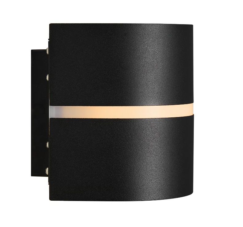 Czarny zewnętrzny kinkiet Sibelis o klasie szczelności IP44