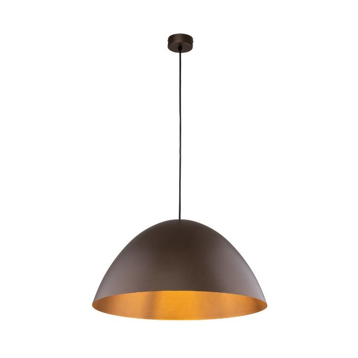Duża wisząca lampa Faro TK w kolorze ciemnej kawy o średnicy 50 cm