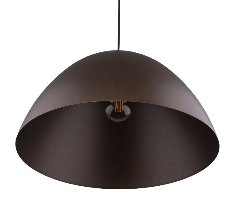 Duża wisząca lampa Faro TK w kolorze ciemnej kawy o średnicy 50 cm