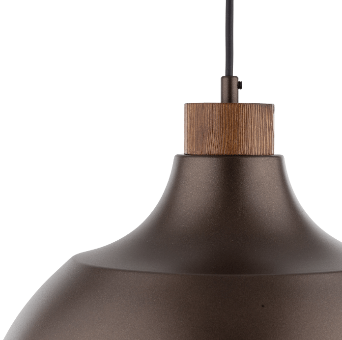 Elegancka, brązowa lampa wisząca Cap TK o subtelnym designie