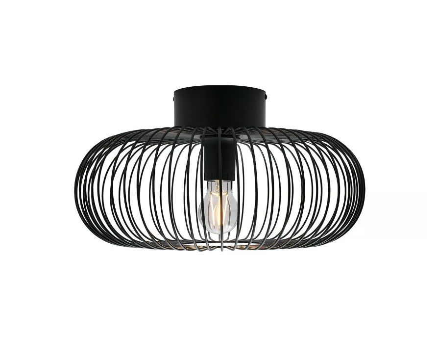 Lampa sufitowa Beroni z drucianym kloszem w formie kinkietu