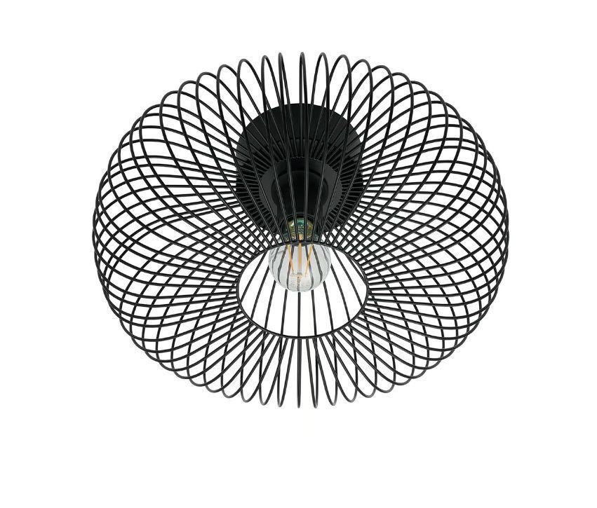 Lampa sufitowa Beroni z drucianym kloszem w formie kinkietu