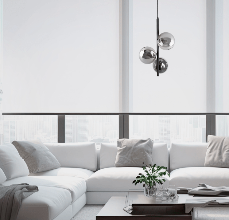 Lampa wisząca Estera 3 z przydymionymi, srebrno-szarymi kloszami