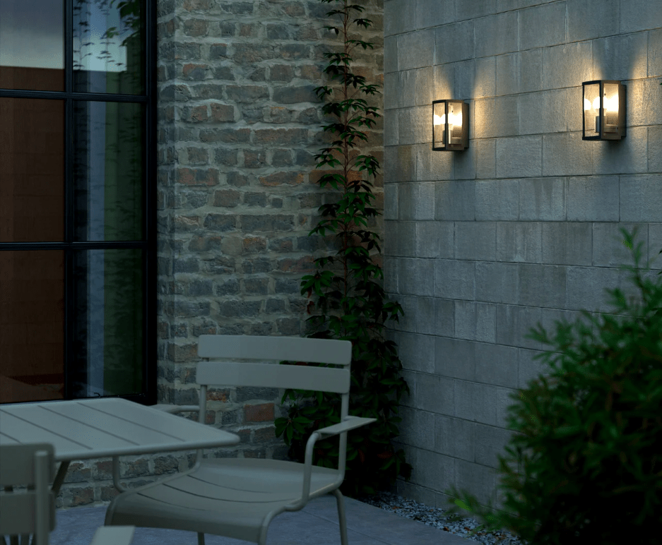 Loftowy kinkiet zewnętrzny Luchy od Nordlux o klasie szczelności IP44, stylowy i dekoracyjny