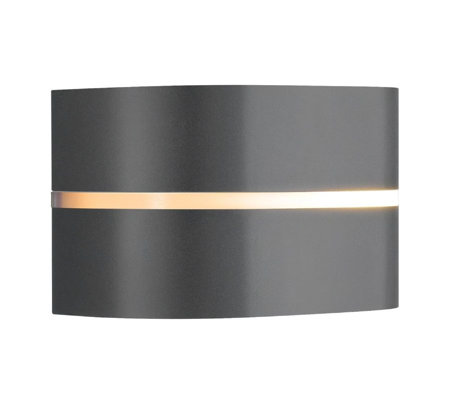 Nowoczesna zewnętrzna lampa ścienna Sibelis w antracytowym kolorze z klasą szczelności IP44