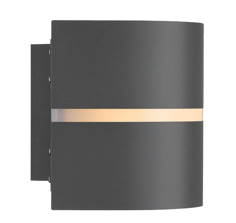 Nowoczesna zewnętrzna lampa ścienna Sibelis w antracytowym kolorze z klasą szczelności IP44