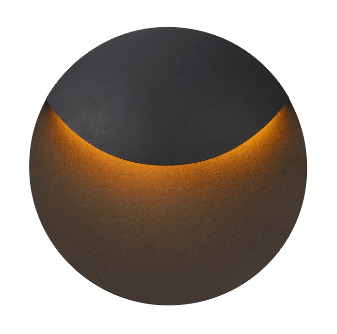 Nowoczesny czarny kinkiet LED Valopin o okrągłym kształcie od Nordlux