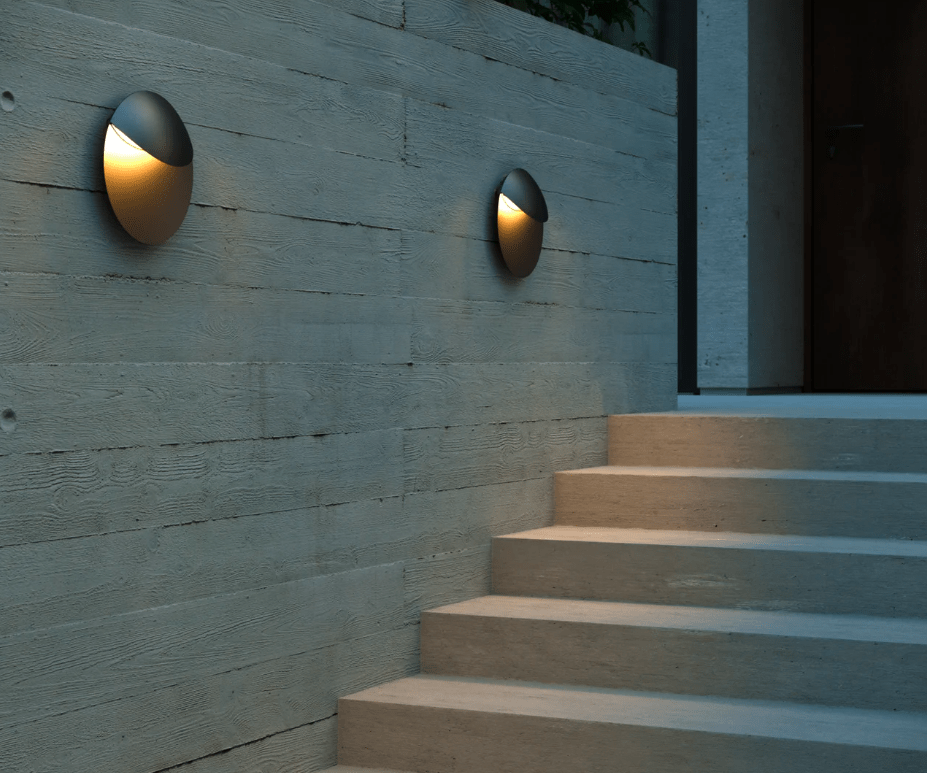 Nowoczesny czarny kinkiet LED Valopin o okrągłym kształcie od Nordlux