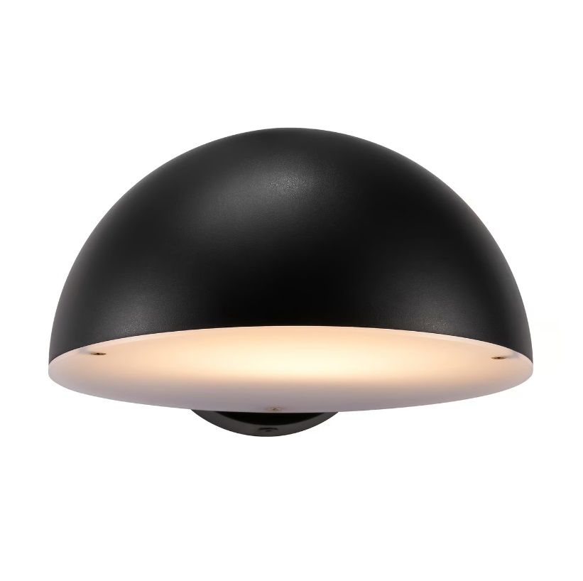 Nowoczesny czarny kinkiet zewnętrzny Clarso w kształcie półkuli od Nordlux