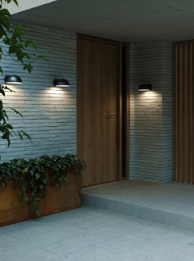 Nowoczesny czarny kinkiet zewnętrzny Clarso w kształcie półkuli od Nordlux