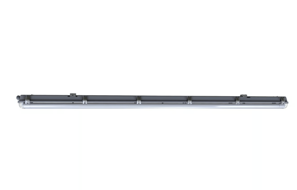Przemysłowa lampa LED Works IP65 o mocy 2x24W, strumieniu świetlnym 4220 lm, barwie światła 4000K i długości 155 cm